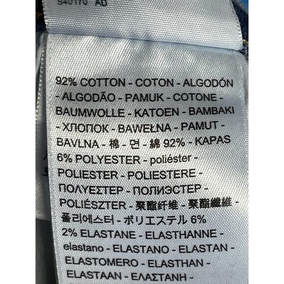 Levis 721 High Rise Skinny Jeans Womens 30 Distressed Frayed Hem Stretch Denim - Picture 13 of 15